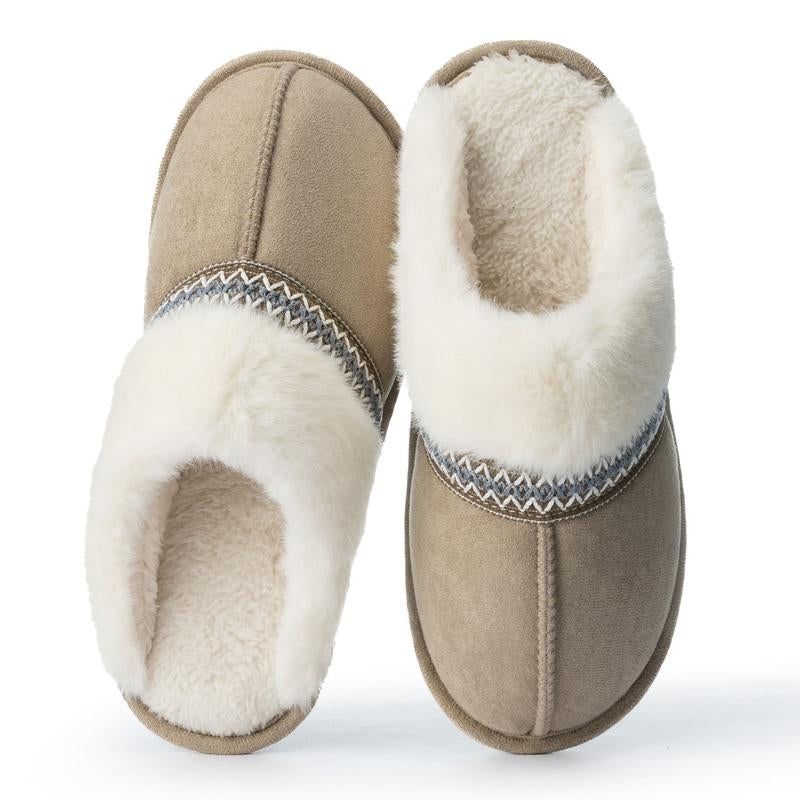 Women's Faux Shearling Lined Scuff Slippers