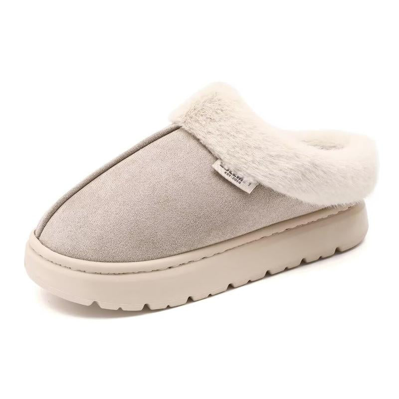 Women’s Cozy Suede Winter Slippers — Plush Warm Lining, Anti-Slip Sole