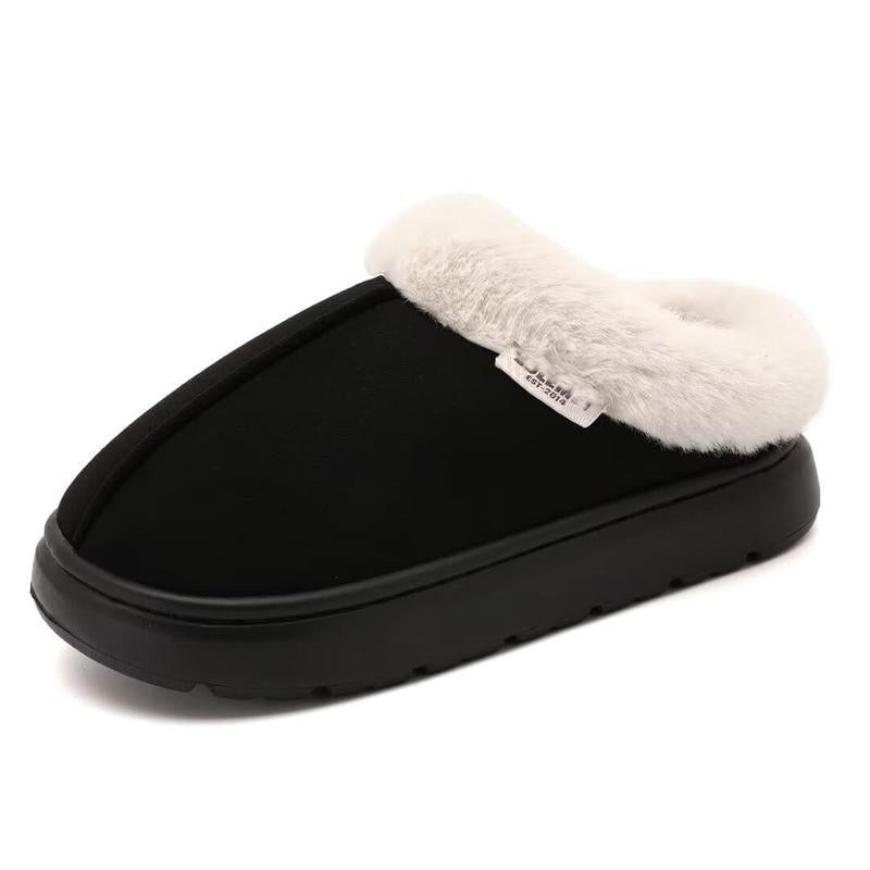 Women’s Cozy Suede Winter Slippers — Plush Warm Lining, Anti-Slip Sole
