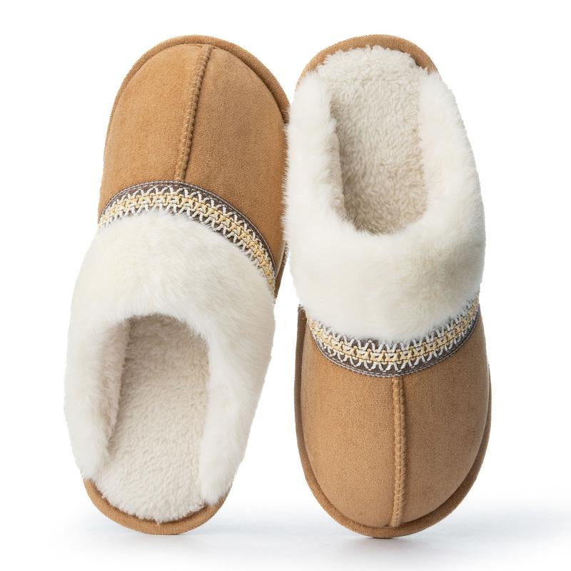 Women's Faux Shearling Lined Scuff Slippers