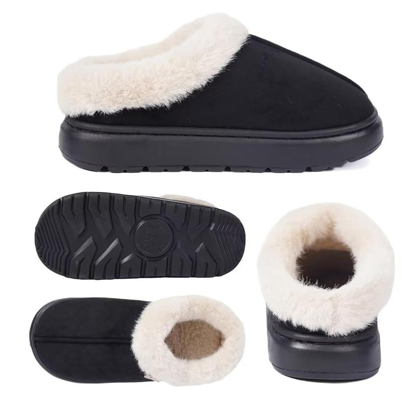 Women’s Cozy Suede Winter Slippers — Plush Warm Lining, Anti-Slip Sole