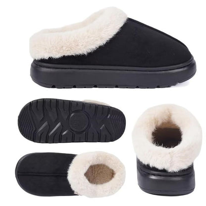 Women’s Cozy Suede Winter Slippers — Plush Warm Lining, Anti-Slip Sole
