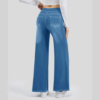 Flex-Fit Wide-Leg Jeans
