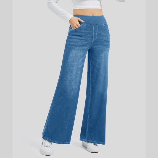 Flex-Fit Wide-Leg Jeans