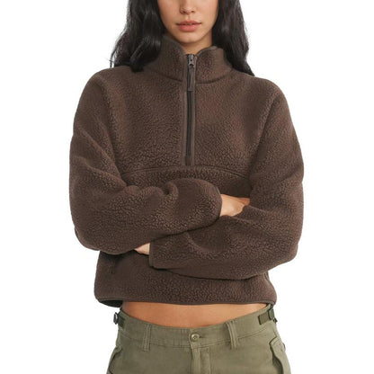 Women's Quarter-Zip Teddy Fleece Pullover