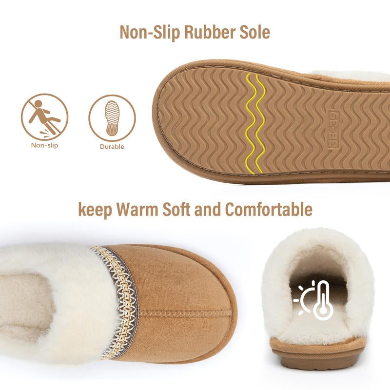 Women's Faux Shearling Lined Scuff Slippers