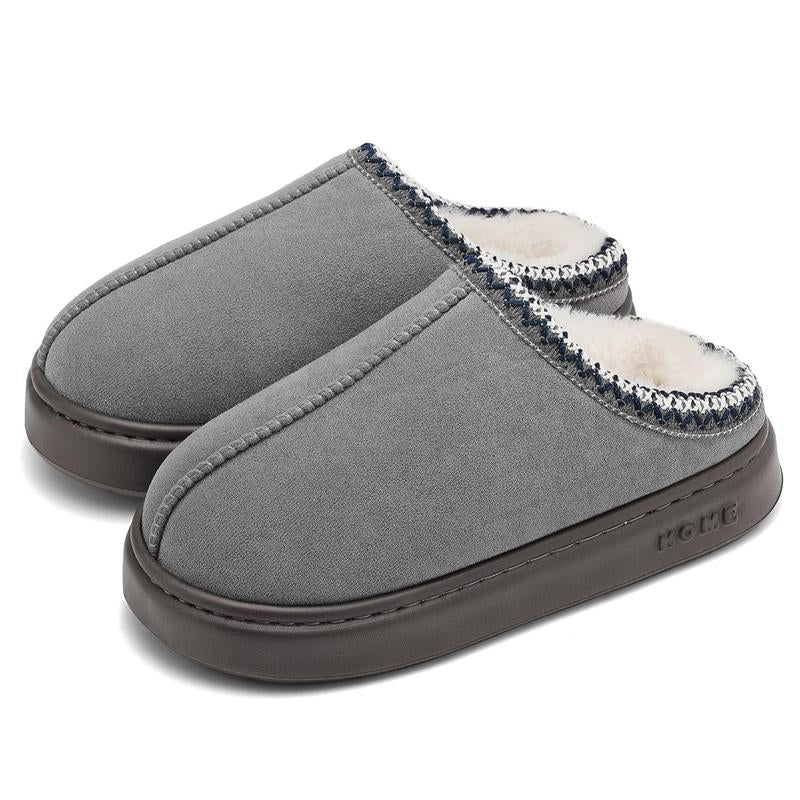 Women’s Cozy Suede Winter Slippers — Plush Warm Lining, Anti-Slip Sole