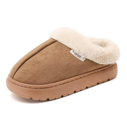 Women’s Cozy Suede Winter Slippers — Plush Warm Lining, Anti-Slip Sole