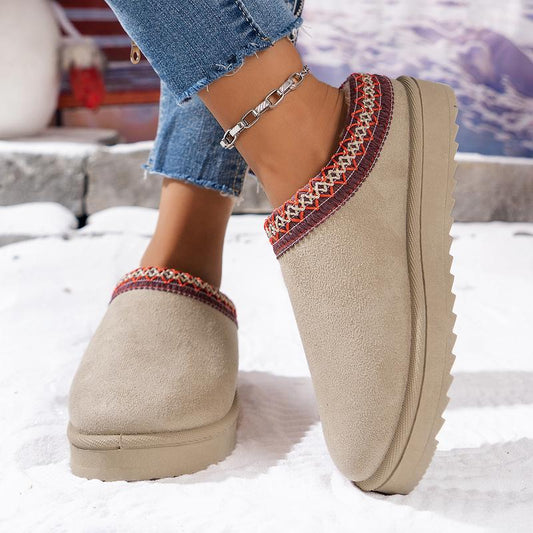 Women’s Cozy Suede Winter Slippers — Plush Warm Lining, Anti-Slip Sole