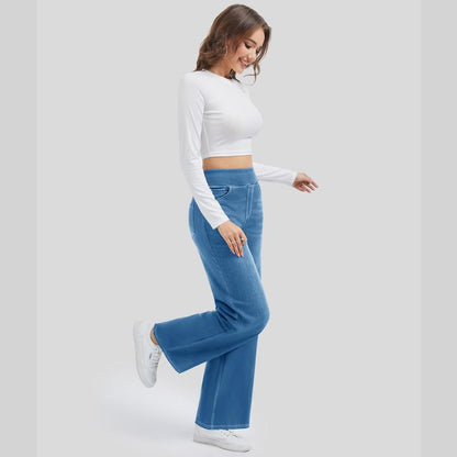 Flex-Fit Wide-Leg Jeans