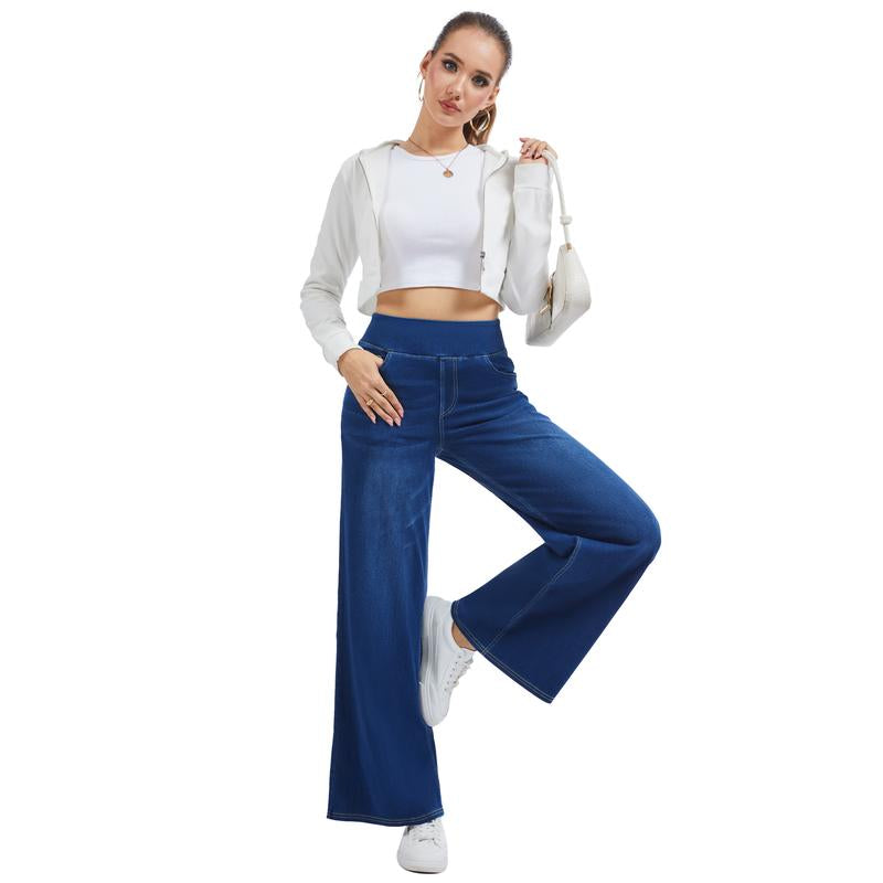 Flex-Fit Wide-Leg Jeans