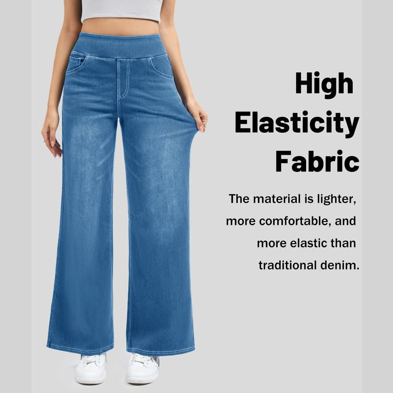 Flex-Fit Wide-Leg Jeans