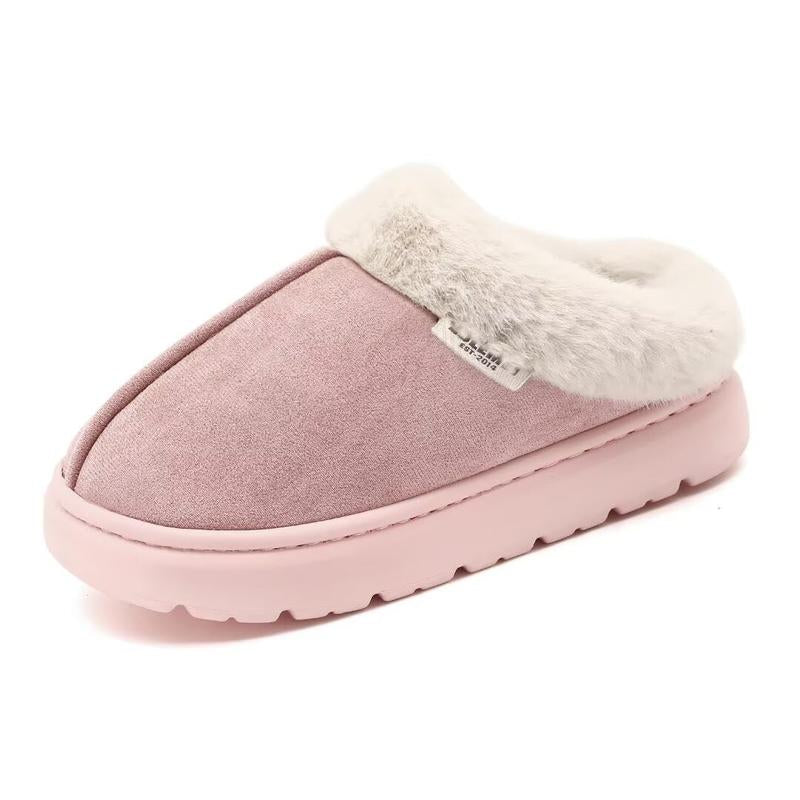 Women’s Cozy Suede Winter Slippers — Plush Warm Lining, Anti-Slip Sole
