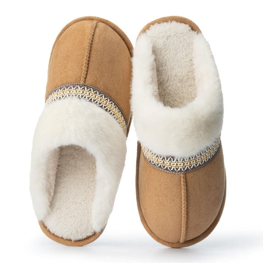 Women's Faux Shearling Lined Scuff Slippers