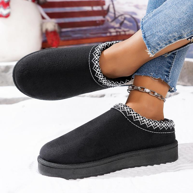 Women’s Cozy Suede Winter Slippers — Plush Warm Lining, Anti-Slip Sole